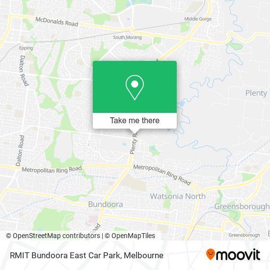 RMIT Bundoora East Car Park map