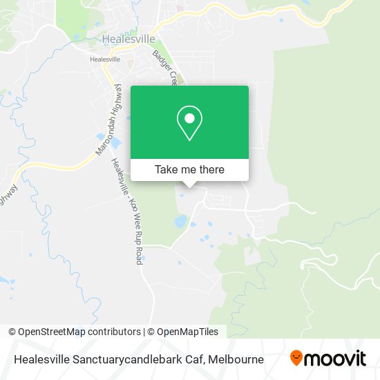 Healesville Sanctuarycandlebark Caf map