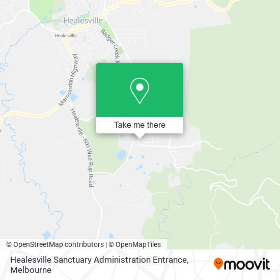 Healesville Sanctuary Administration Entrance map