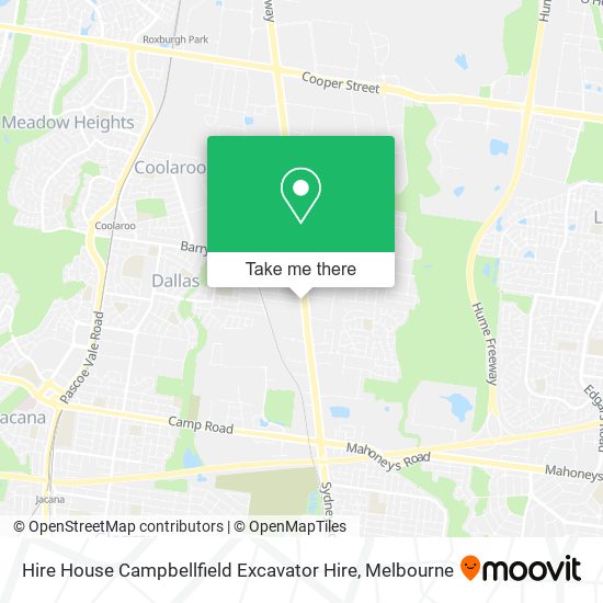 Hire House Campbellfield Excavator Hire map