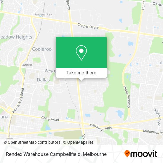 Rendex Warehouse Campbellfield map