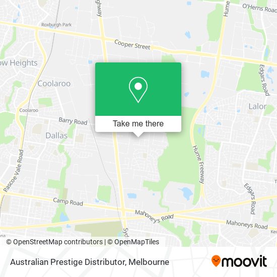 Mapa Australian Prestige Distributor