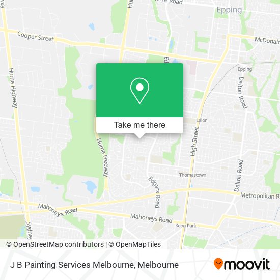J B Painting Services Melbourne map