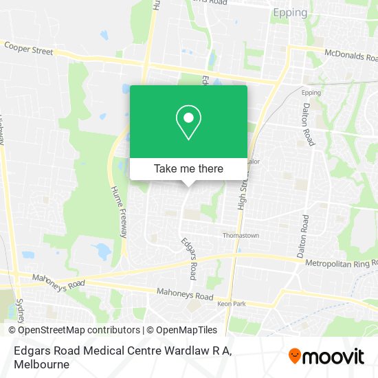 Edgars Road Medical Centre Wardlaw R A map