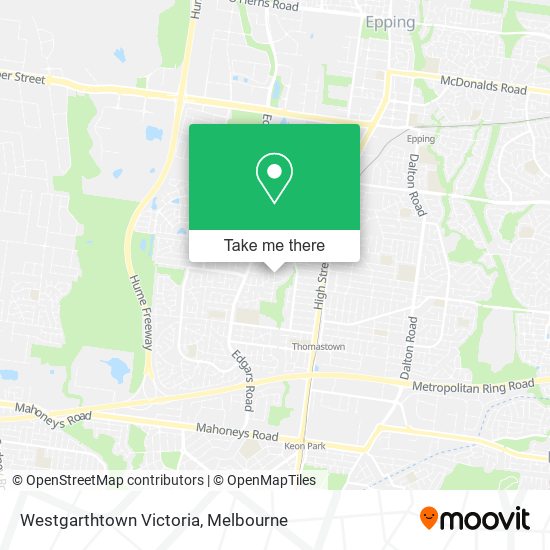 Westgarthtown Victoria map