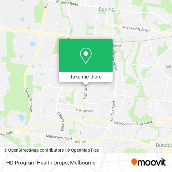 HD Program Health Drops map