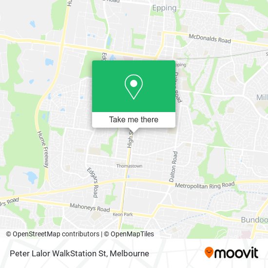 Peter Lalor WalkStation St map