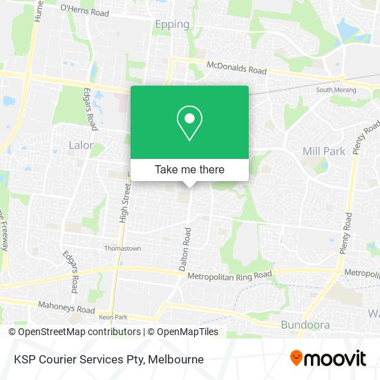 KSP Courier Services Pty map