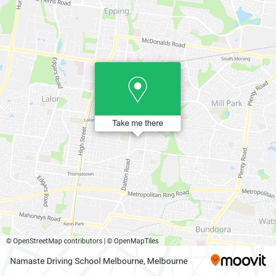 Namaste Driving School Melbourne map