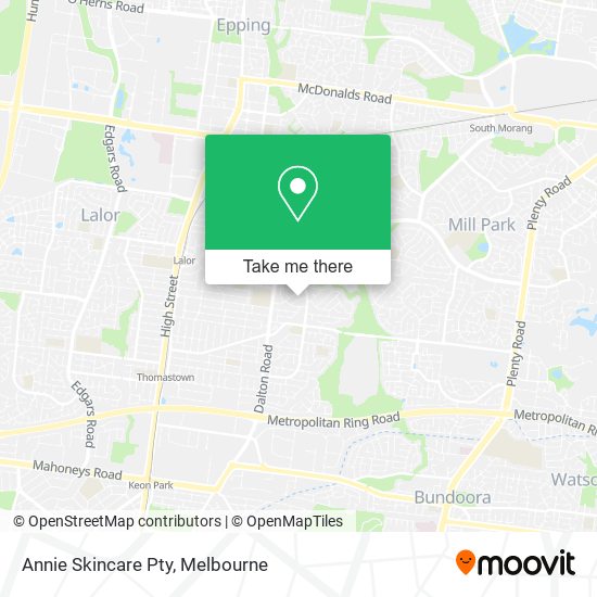 Annie Skincare Pty map