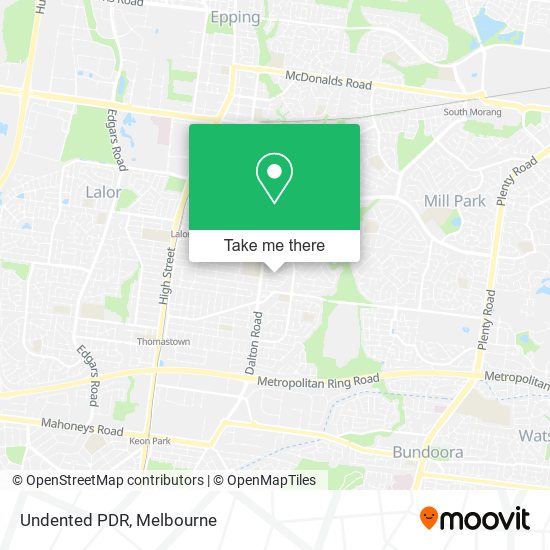 Undented PDR map