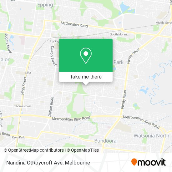 Nandina CtRoycroft Ave map