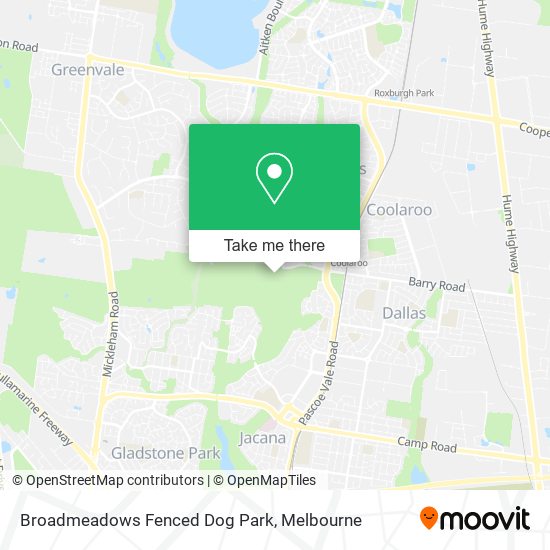 Broadmeadows Fenced Dog Park map