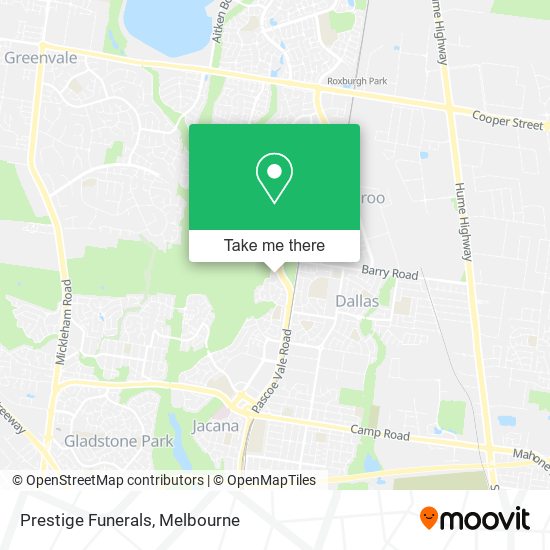 Prestige Funerals map