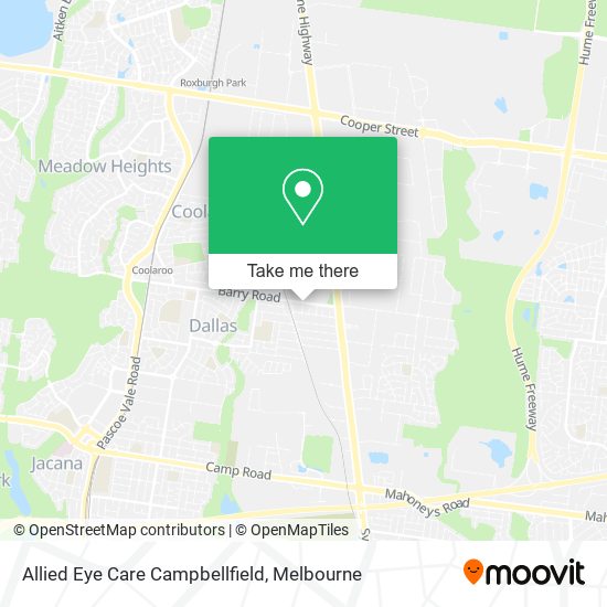 Allied Eye Care Campbellfield map