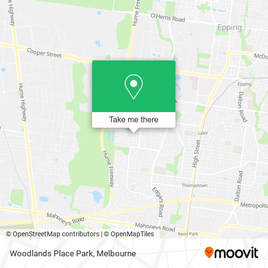 Woodlands Place Park map