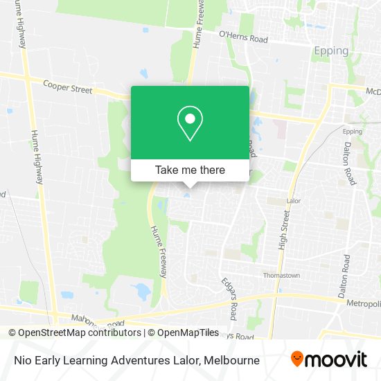Nio Early Learning Adventures Lalor map