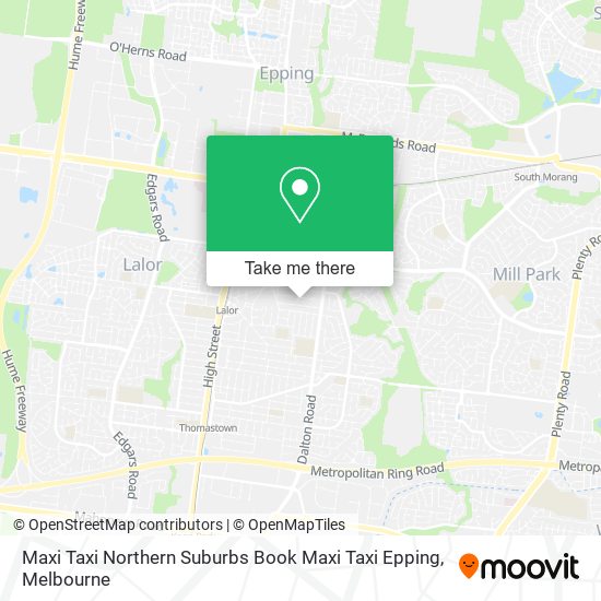 Maxi Taxi Northern Suburbs Book Maxi Taxi Epping map