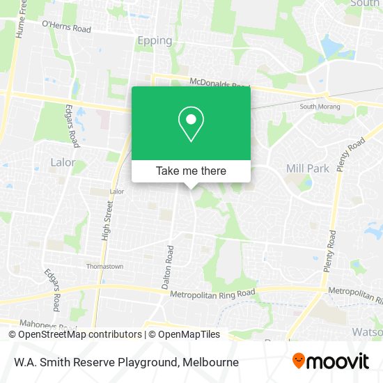 W.A. Smith Reserve Playground map