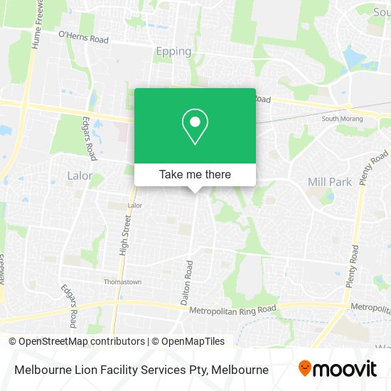 Melbourne Lion Facility Services Pty map