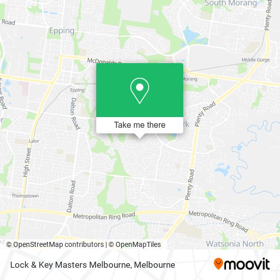 Lock & Key Masters Melbourne map