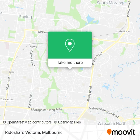 Mapa Rideshare Victoria