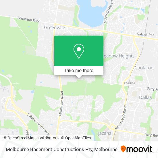 Melbourne Basement Constructions Pty map