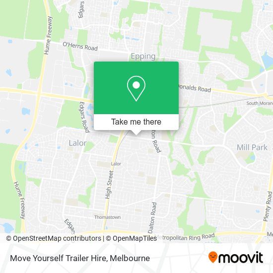 Move Yourself Trailer Hire map