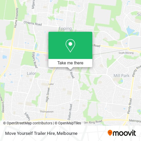 Move Yourself Trailer Hire map