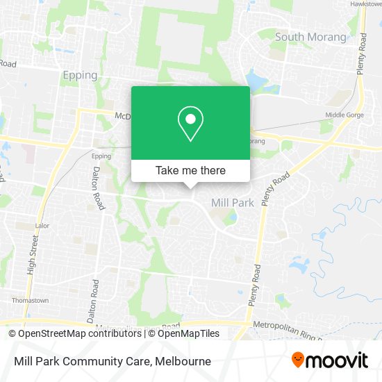 Mill Park Community Care map