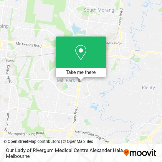 Our Lady of Rivergum Medical Centre Alexander Hala map