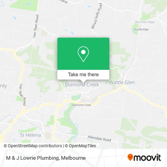 M & J Lowrie Plumbing map