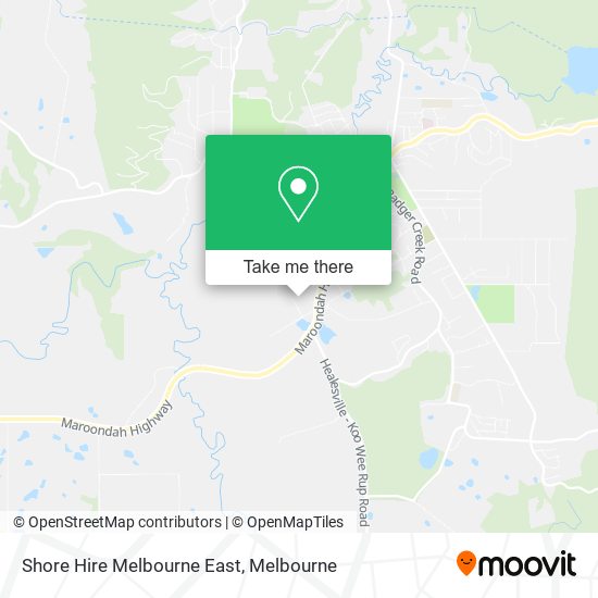 Shore Hire Melbourne East map