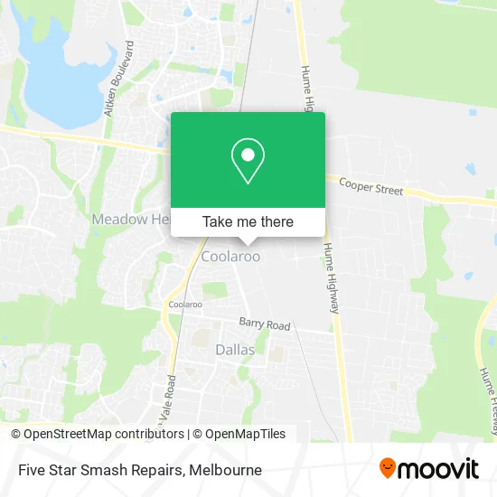 Five Star Smash Repairs map