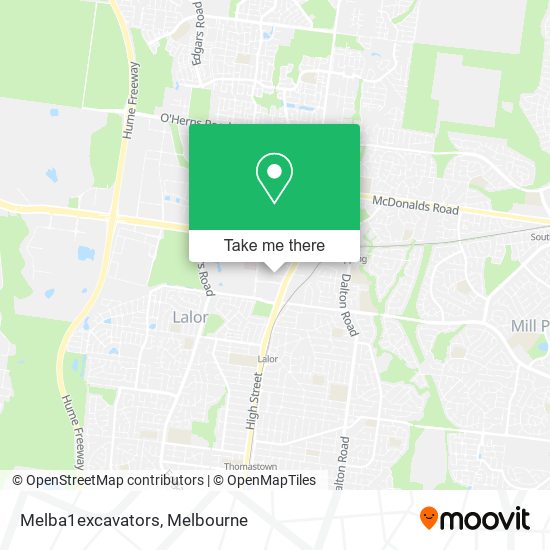 Melba1excavators map