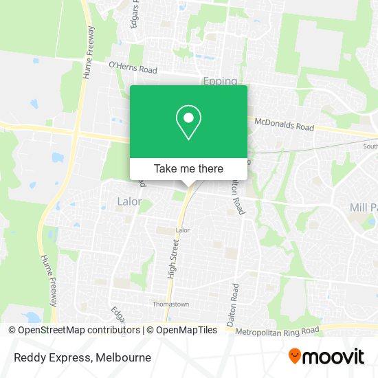 Reddy Express map