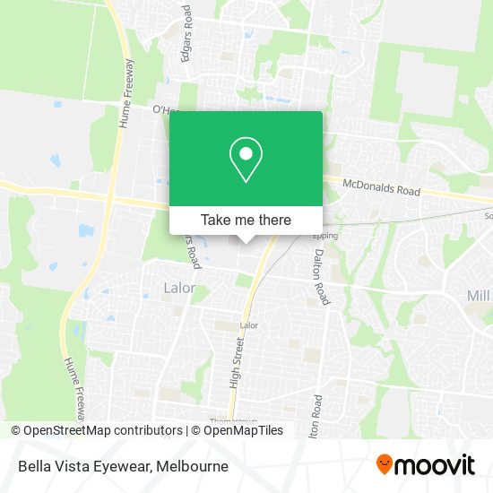 Bella Vista Eyewear map