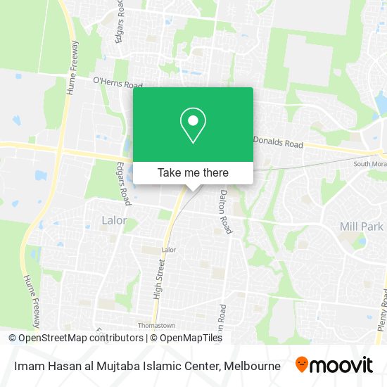 Imam Hasan al Mujtaba Islamic Center map