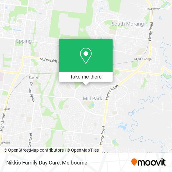 Nikkis Family Day Care map