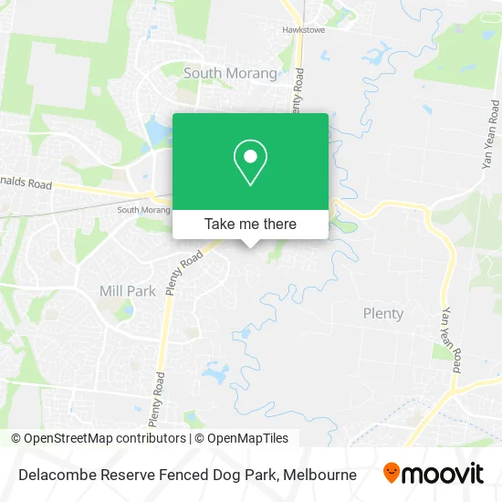 Delacombe Reserve Fenced Dog Park map