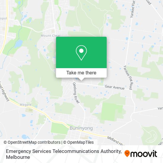 Emergency Services Telecommunications Authority map