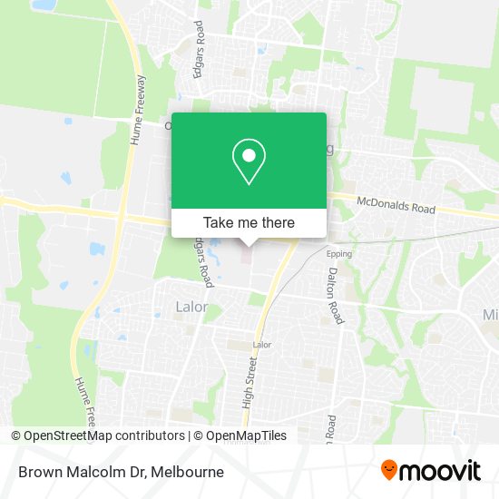 Brown Malcolm Dr map