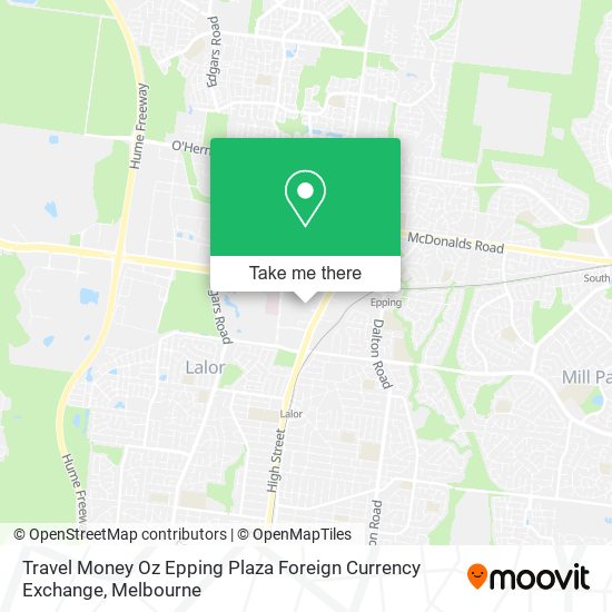 Travel Money Oz Epping Plaza Foreign Currency Exchange map