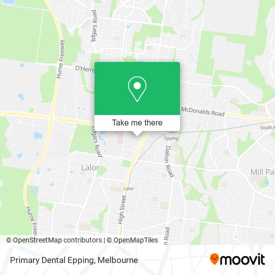 Primary Dental Epping map