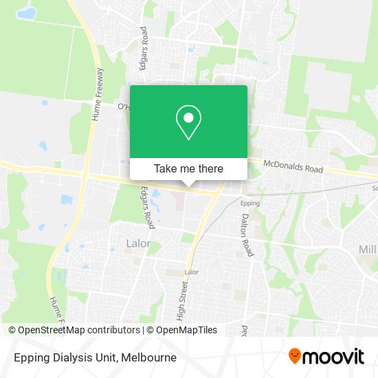 Epping Dialysis Unit map