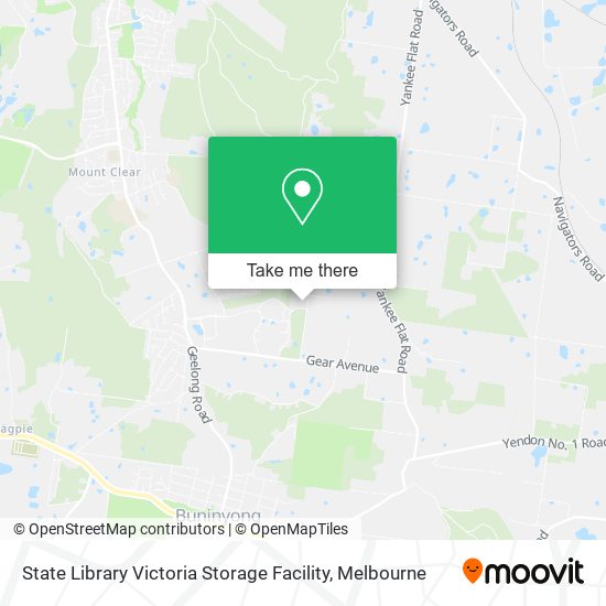 State Library Victoria Storage Facility map
