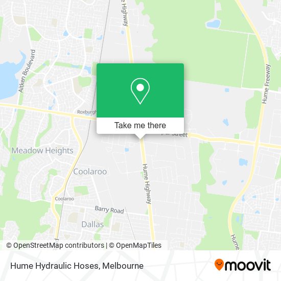 Hume Hydraulic Hoses map