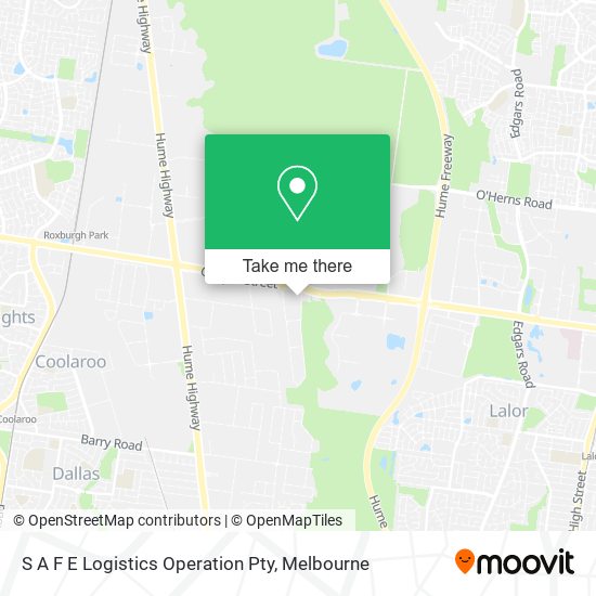 S A F E Logistics Operation Pty map