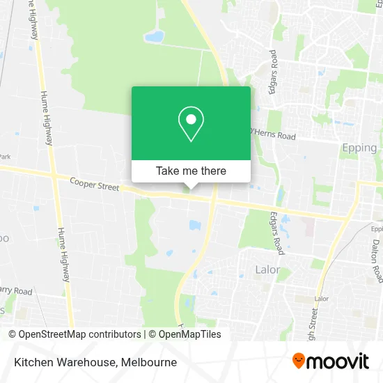 Mapa Kitchen Warehouse