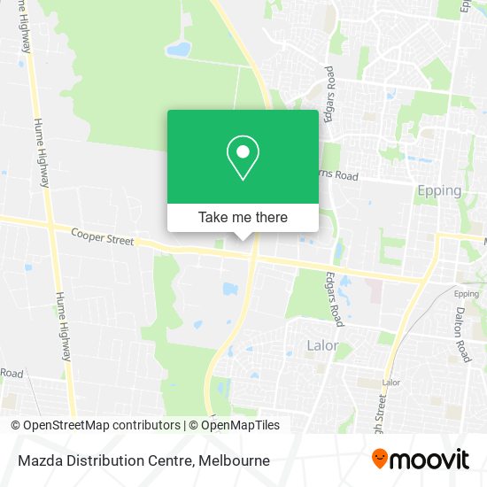 Mazda Distribution Centre map
